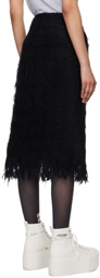 Ashley Williams Black Appliqué Midi Skirt