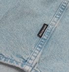 Balenciaga - Oversized Button-Down Collar Logo-Print Denim Shirt - Men - Blue