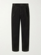 Barena - Straight-Leg Pleated Cotton-Blend Corduroy Trousers - Brown