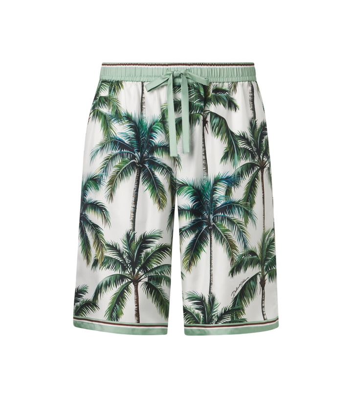 Photo: Dolce&Gabbana Printed silk twill shorts