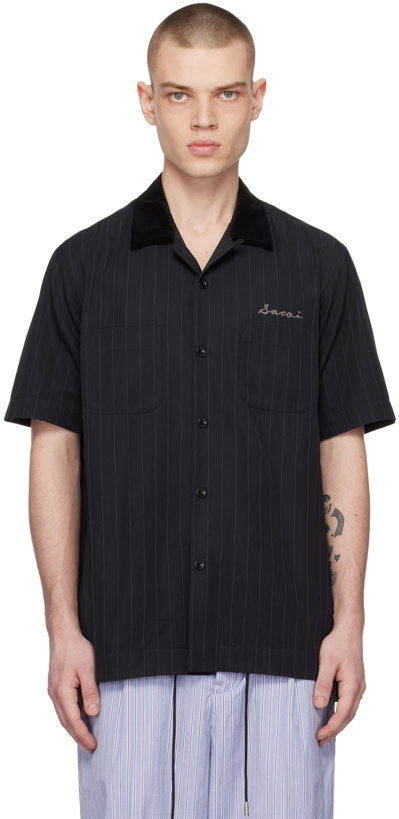 Photo: sacai Navy Striped Shirt