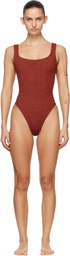 Hunza G Burgundy Square Neck Swimsuit