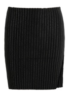 David Koma Crystal-embellished Ribbed-knit Mini Skirt Black