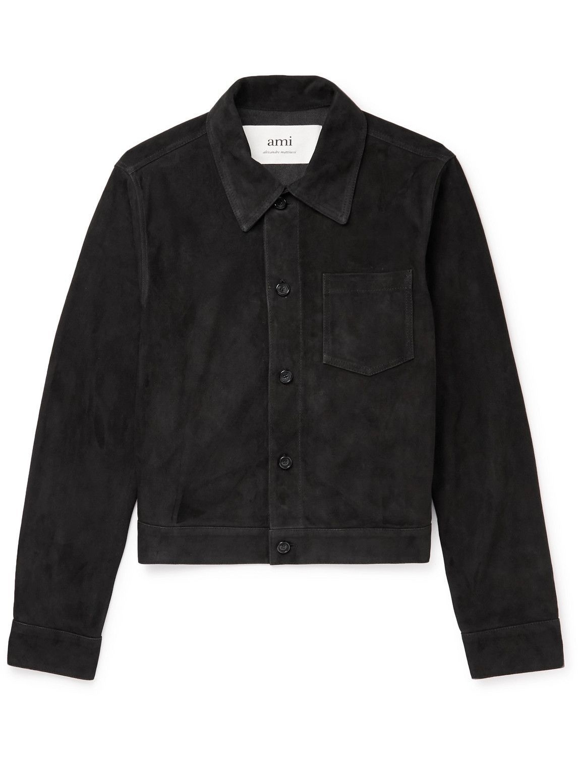 Photo: AMI PARIS - Suede Shirt Jacket - Black