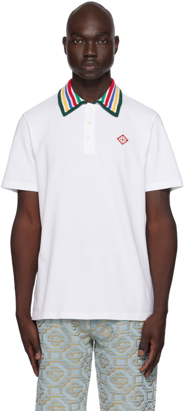 Photo: Casablanca White Stripe Polo