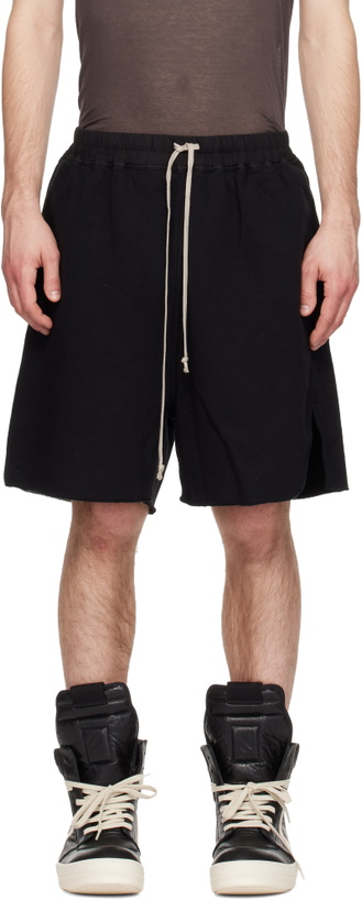 Photo: Rick Owens DRKSHDW Black Temple Furka Heavy Sweatshirt Long Shorts