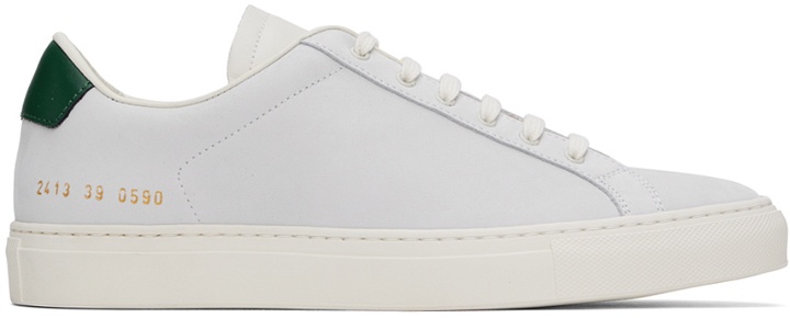 Photo: Common Projects Gray & Green Retro Sneakers