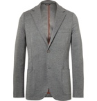 Loro Piana - Slim-Fit Unstructured Mélange Cotton-Blend Jersey Blazer - Gray