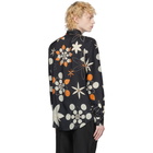 Fendi Black Silk Floral Shirt