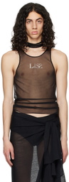 Ludovic de Saint Sernin Black Crystal Tank Top