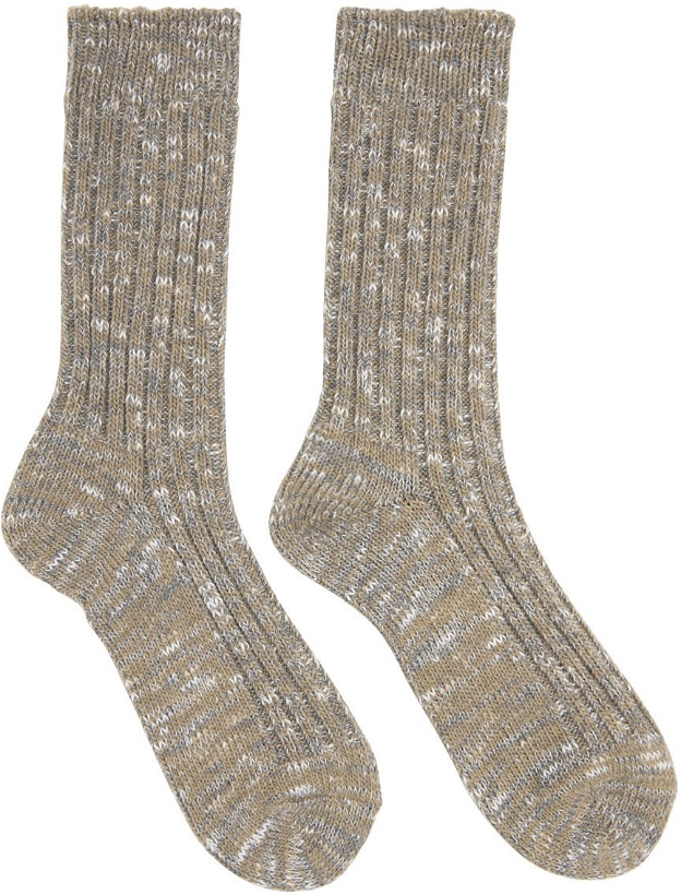 Photo: Undercover Beige Wool Mixed Socks