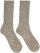 Undercover Beige Wool Mixed Socks