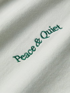 Museum Of Peace & Quiet - Wordmark Logo-Embroidered Cotton-Jersey Sweatshirt - Gray