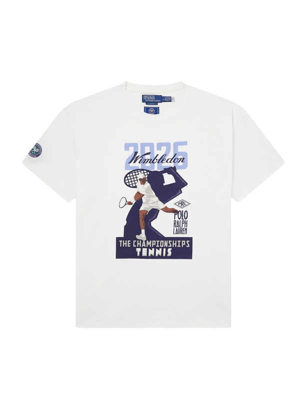 Photo: Polo Ralph Lauren - Wimbledon Printed Cotton-Jersey T-Shirt - White