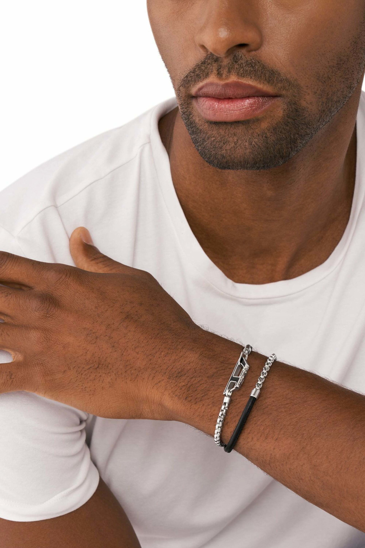 Diesel Stainless steel chain bracelet - Bracelets - Unisex - Silver