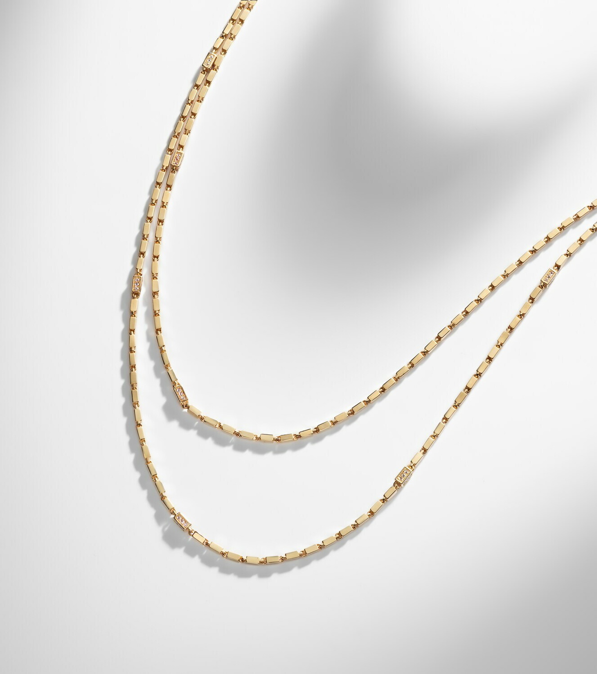 Suzanne Kalan 18kt gold chain necklace with diamonds