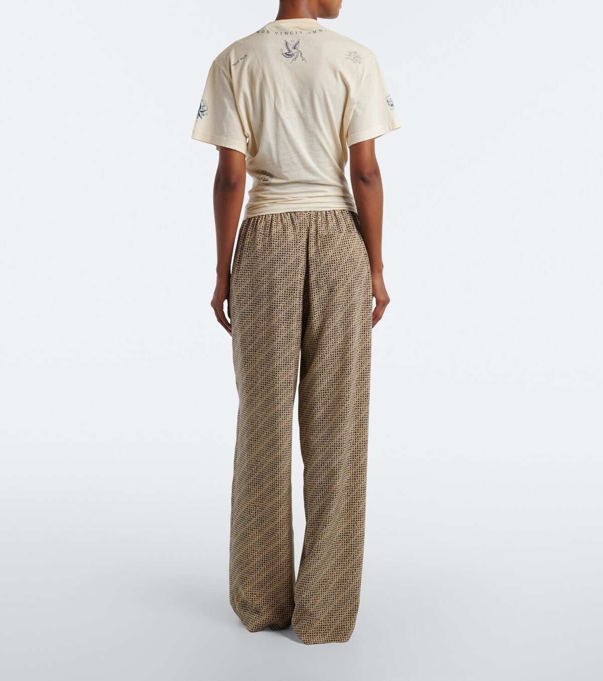 Balenciaga Logo silk pajama pants