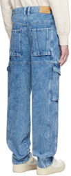 Isabel Marant Blue Javier Denim Cargo Pants