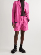 Sacai - Wide-Leg Belted Cotton Cargo Shorts - Pink