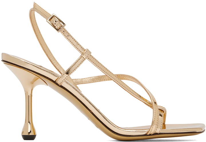 Photo: Jimmy Choo Gold Etana 80 Heeled Sandals