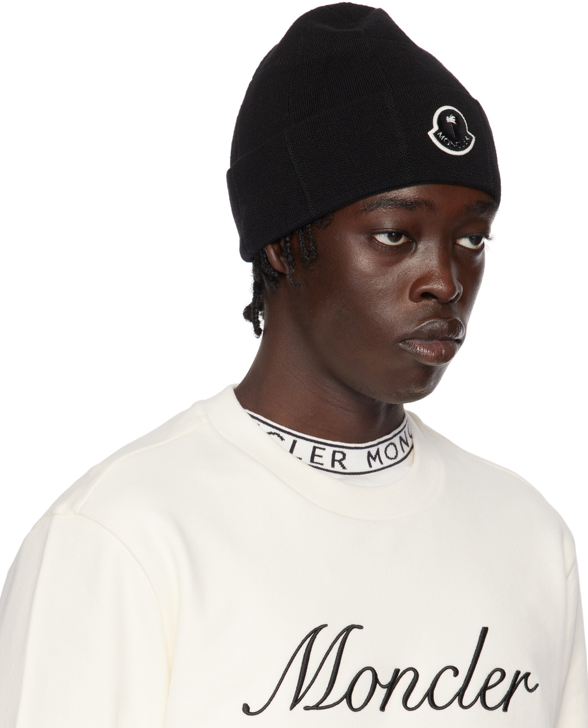 ☆新品同様☆MONCLER GENIUS ネックストラップ ロゴ 黒ｘ白 ☆新品同様☆MONCLER GENIUS ネックストラップ ロゴ 黒x白