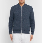 Brunello Cucinelli - Slim-Fit Mélange Cotton Zip-Up Cardigan - Blue