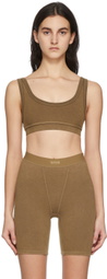 SKIMS Tan Outdoor Basics Scoop Neck Bralette