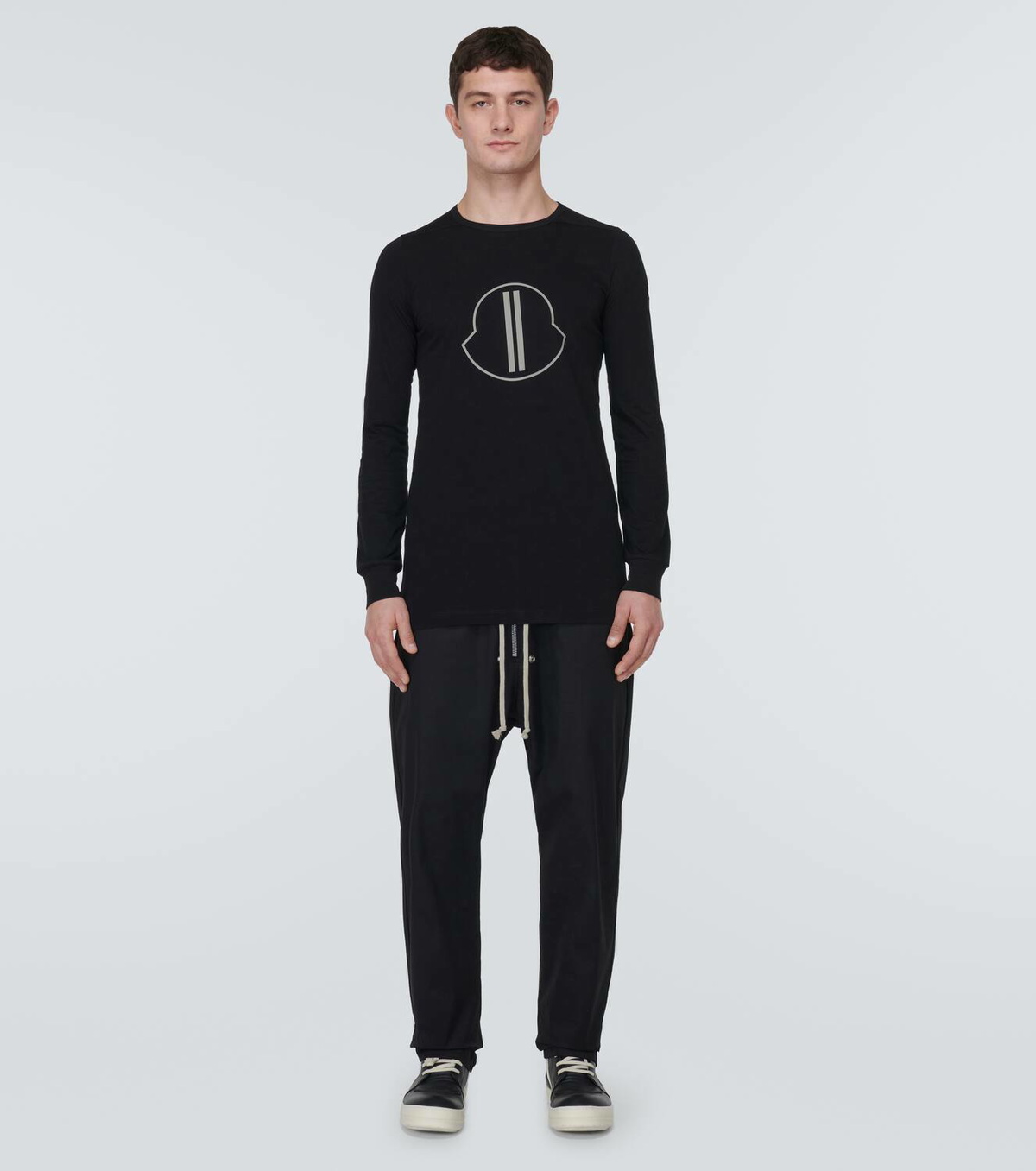 Moncler Genius x Rick Owens logo cotton jersey T-shirt