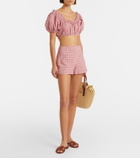 Faithfull Lila checked cotton shorts