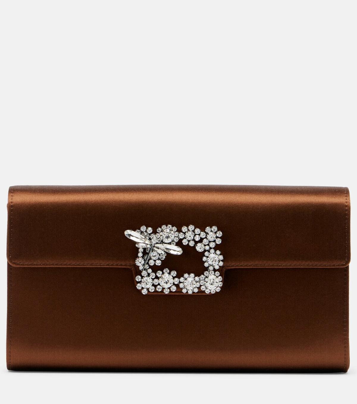 Roger Vivier Embellished Small satin clutch