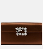 Roger Vivier Embellished Small satin clutch