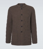Giorgio Armani Ribbed-knit cotton-blend cardigan