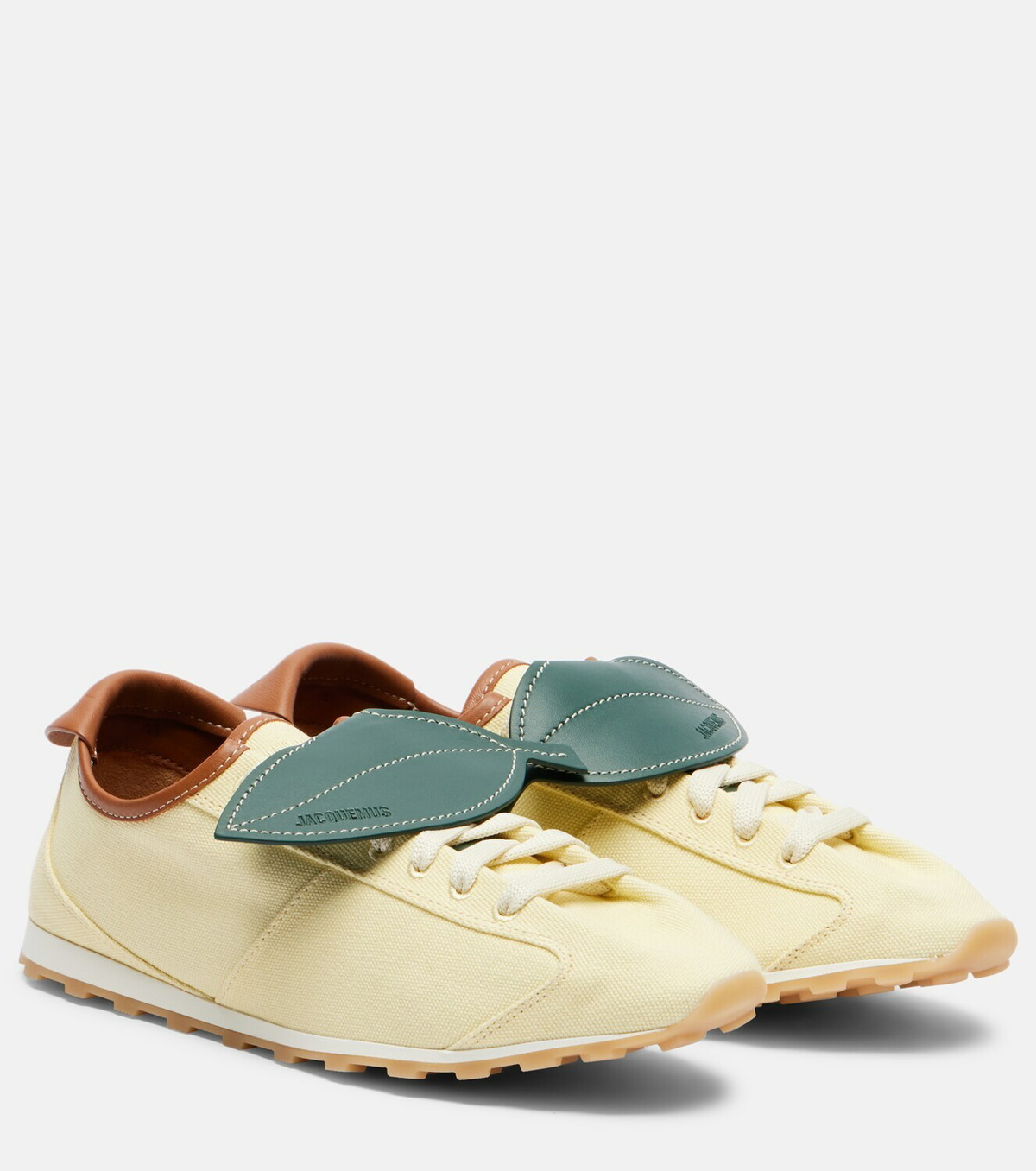 Jacquemus Tennis leather-trimmed canvas sneakers