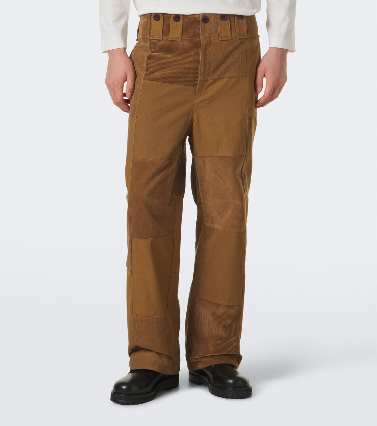 Junya Watanabe Patchwork cotton wide-leg pants
