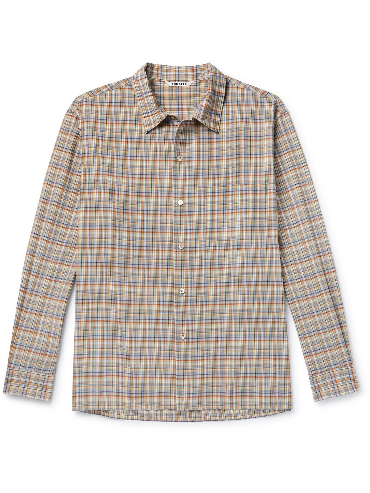 AURALEE - Checked Wool Shirt - Blue - 3 Auralee