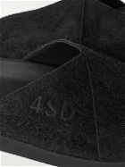 4SDesigns - Logo-Debossed Suede Clogs - Black