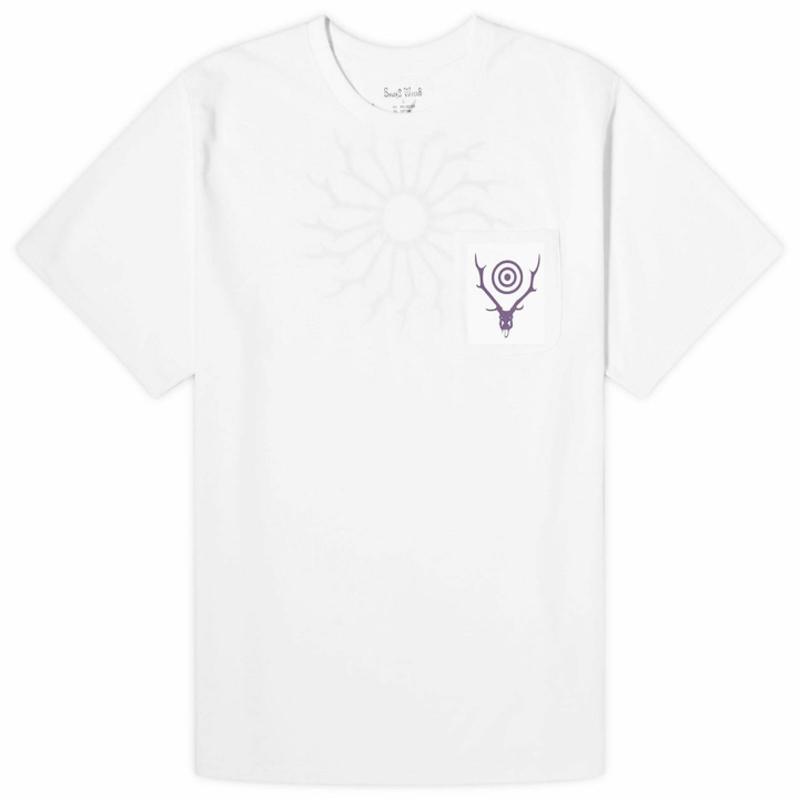 Photo: South2 West8 Men's Round Pocket T-Shirt in White