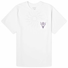 South2 West8 Men's Round Pocket T-Shirt in White