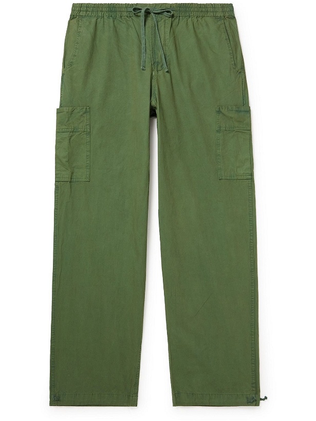 Photo: GENERAL ADMISSION - Rat Rock Straight-Leg Cotton-Poplin Cargo Trousers - Green