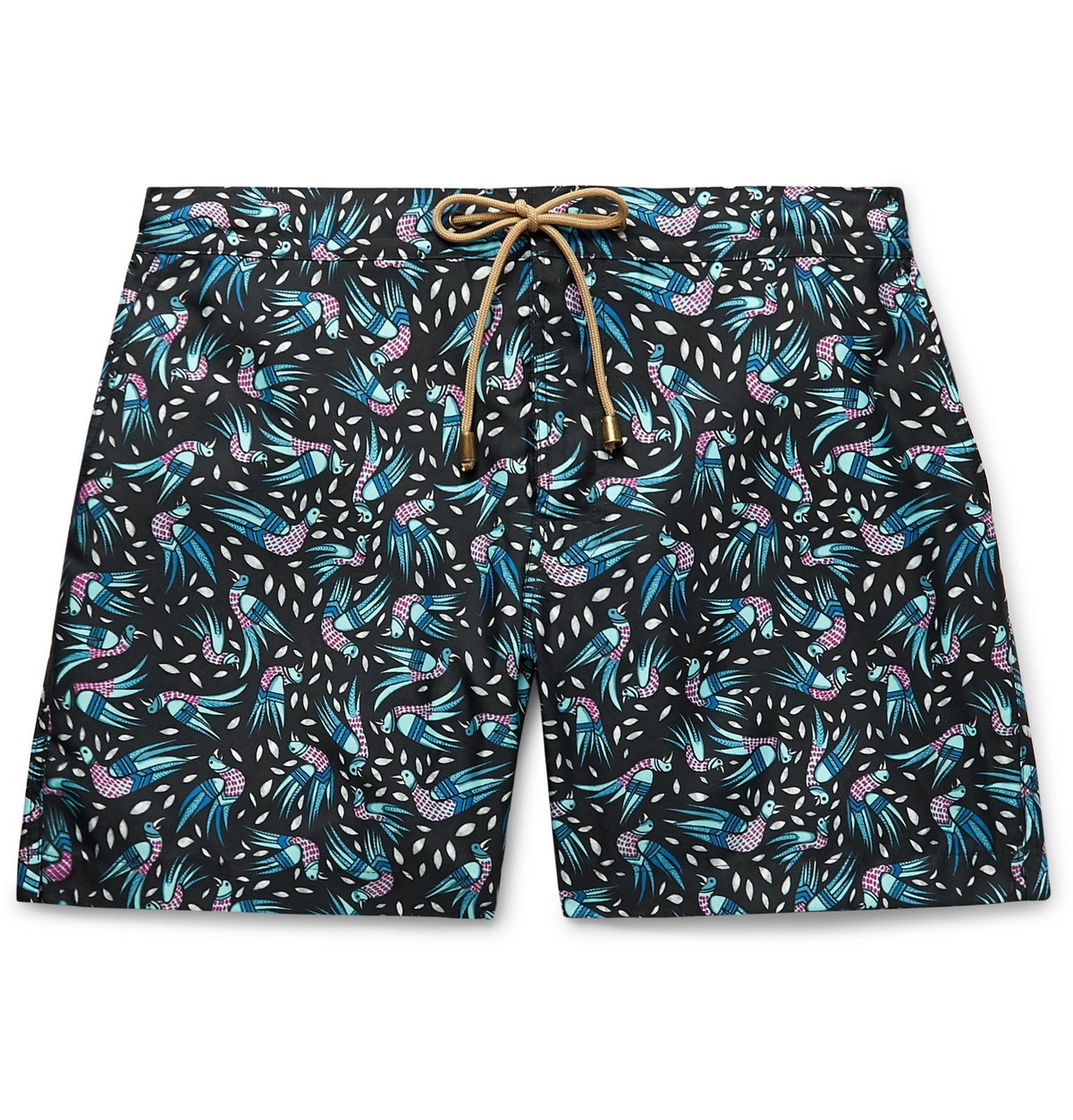 Thorsun - Mid-Length Printed Swim Shorts - Blue