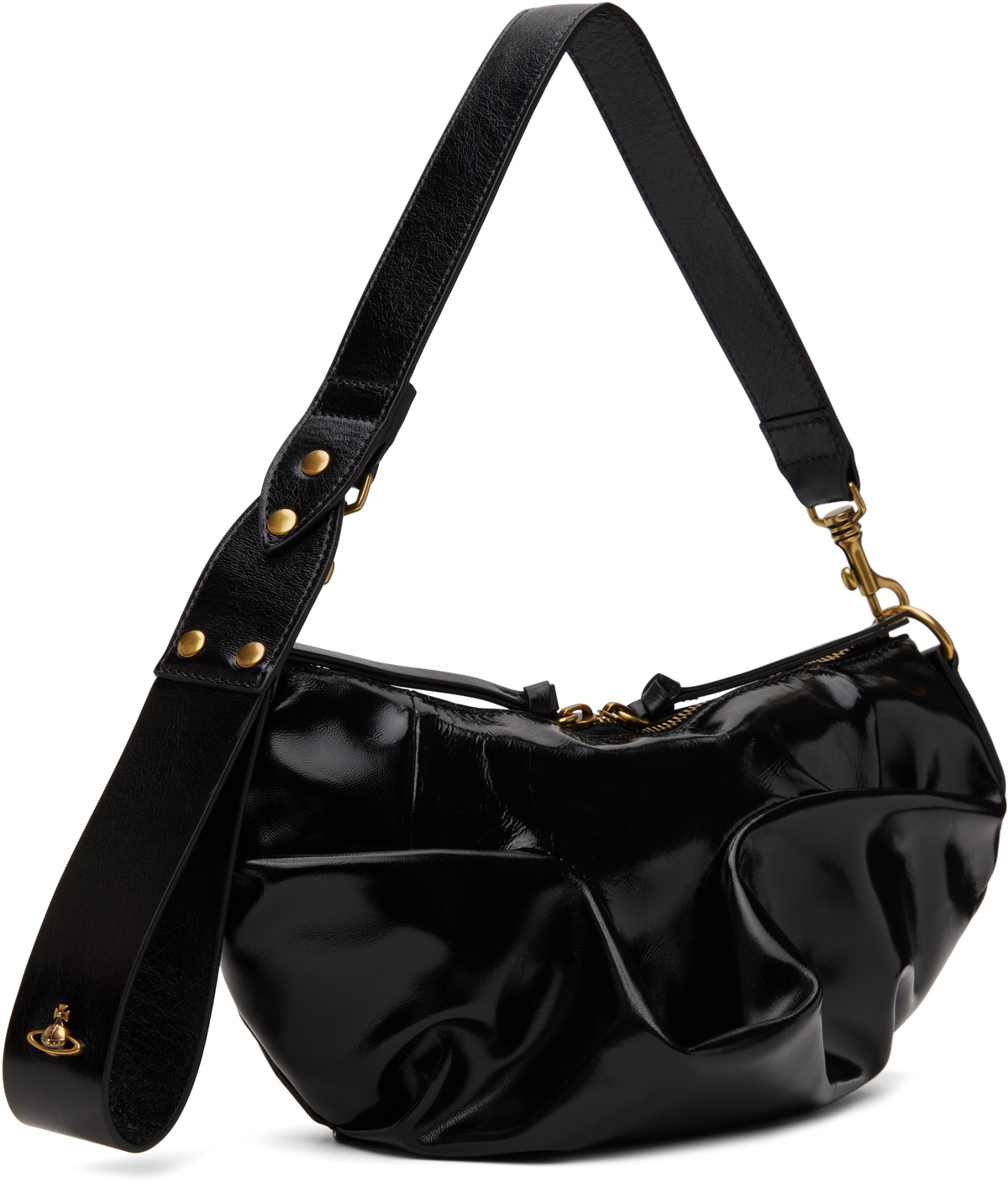Vivienne Westwood Black Small Agnes Shoulder Bag Vivienne Westwood