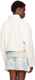 Liberal Youth Ministry White Embossed Leather Jacket