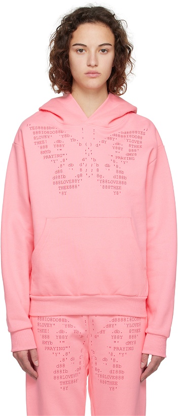 Photo: Praying SSENSE Exclusive Pink Butterfly Hoodie