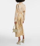 Burberry Burberry Check wool wide-leg pants