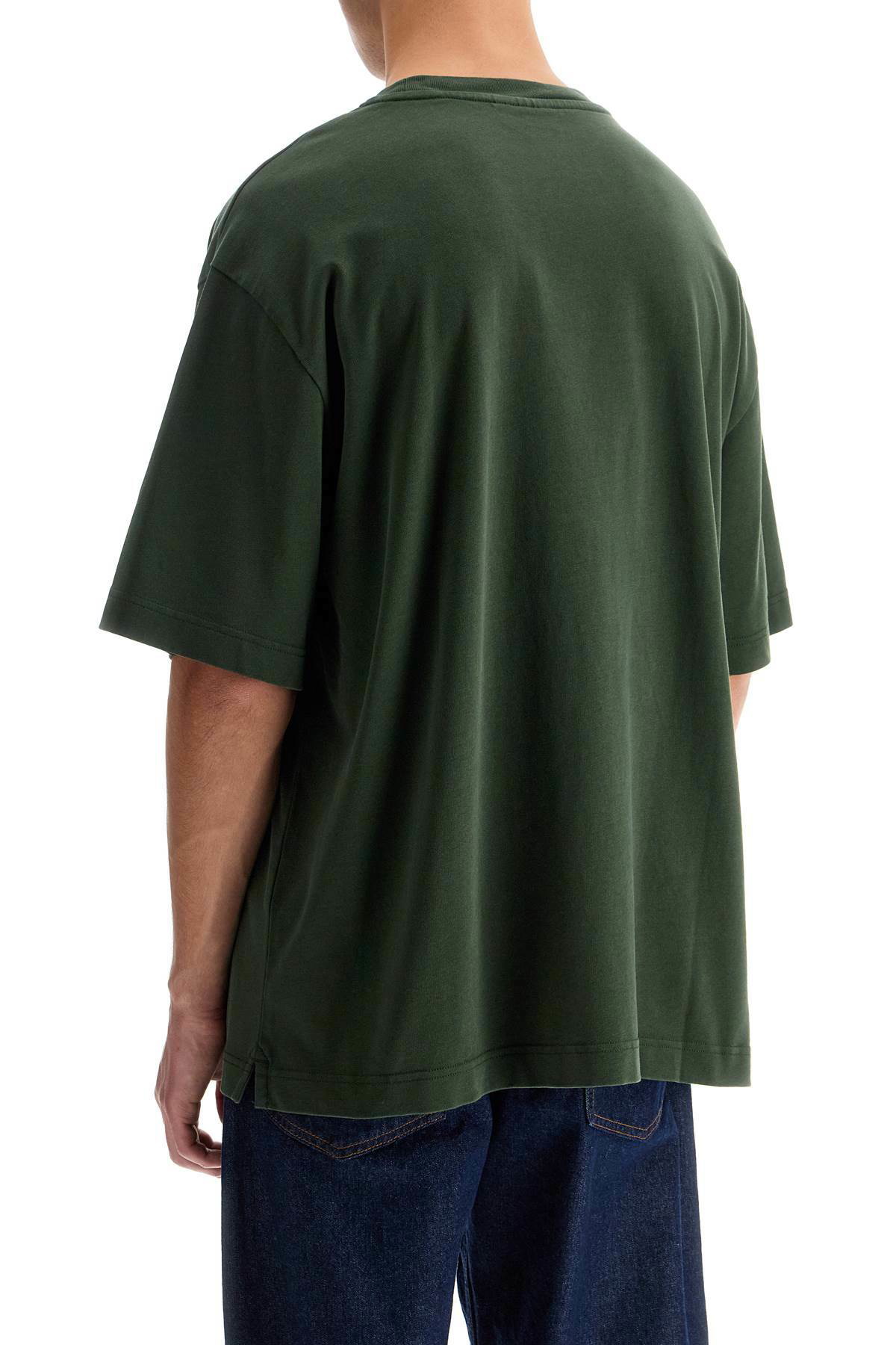 MAISON KITSUNE oversized t-shirt with gradient logo Green