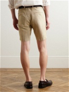 Mr P. - Straight-Leg Wool and Silk-Blend Bermuda Shorts - Neutrals