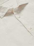120% - Slim-Fit Embroidered Linen Shirt - White