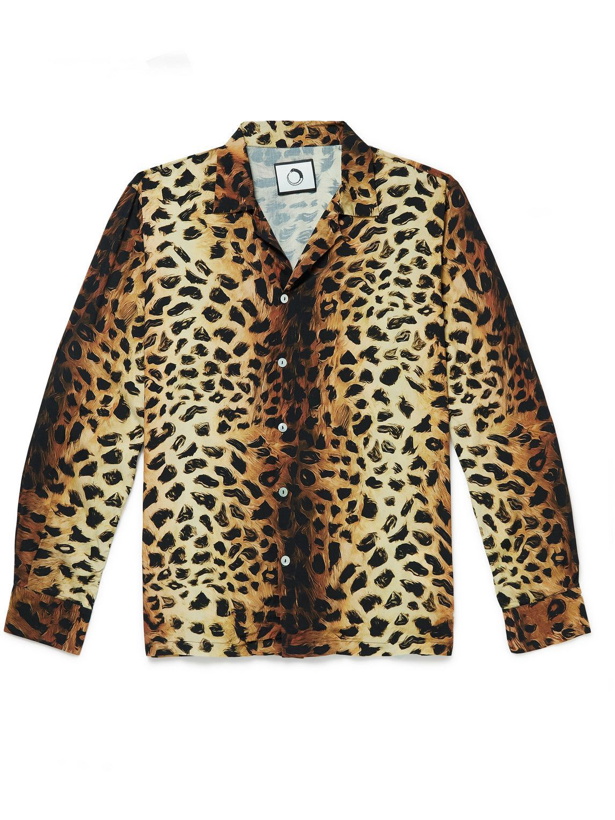 Photo: Endless Joy - Convertible-Collar Leopard-Print Woven Shirt - Animal print