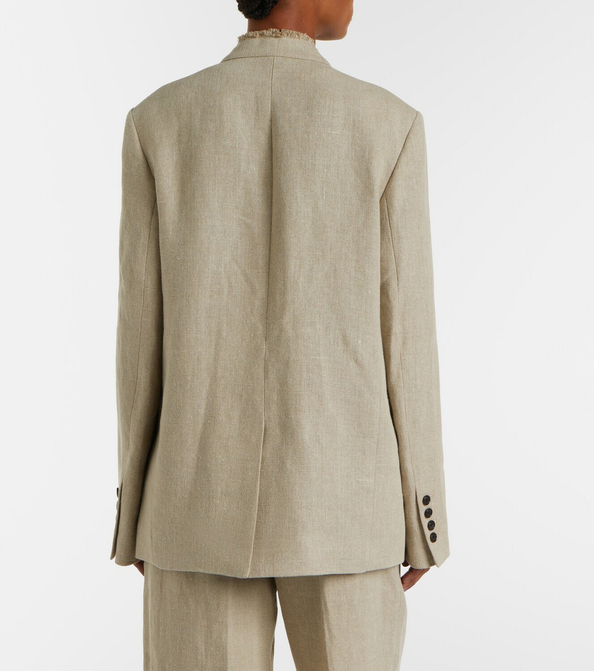Toteme Frayed linen blazer
