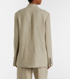 Toteme Frayed linen blazer